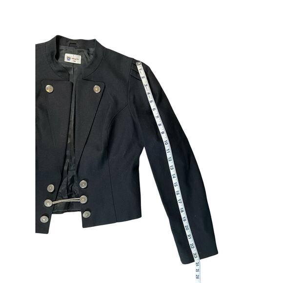 Hagro Structured 100% Wool Cropped Blazer Gorgouse Detail Timeless Classic SZ 38 - Picture 15 of 15